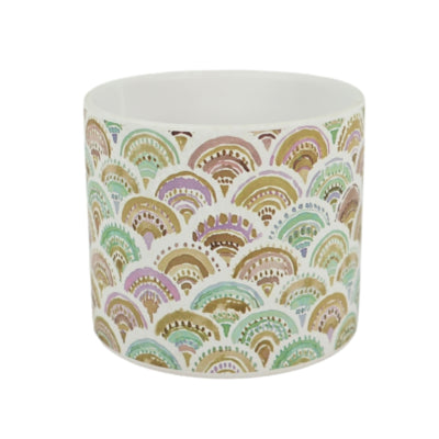 Pot de fleurs multicolore en céramique 12 cm | 12 pièces