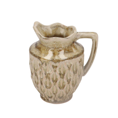 Vase boa en bois courbé Daan avec anse marron 21 cm | 4 pièces