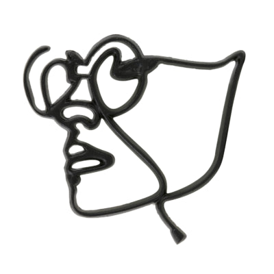 Décoration murale lumineuse vivante visage noir 35 cm | 6 pièces