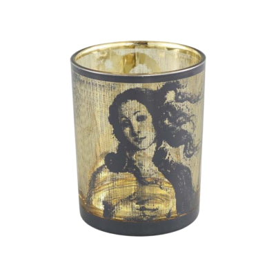 Ptmd photophore verre rido l noir 12,5 cm | 6 pièces