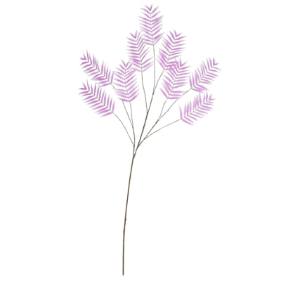 Feuille de palmier artificielle Daan en bois courbé violet 150 cm | 6 pièces