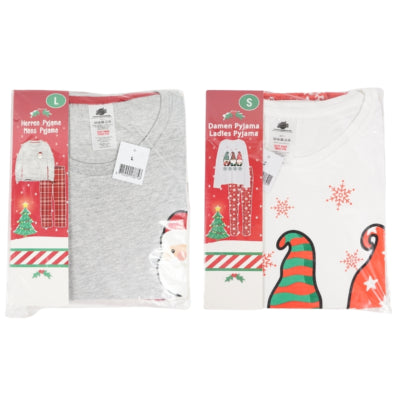 Pyjamas de Noël dames et hommes 2 pièces assortis | 12 pièces