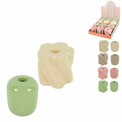 Bougeoir rétro 7 cm 8 assortis | 24 pièces