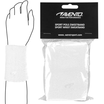 Avento sport bandeau anti-transpiration blanc lot de 2 | 25 pièces