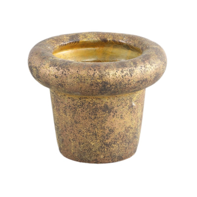 Ptmd pot de fleur relandi s couleur or 20 cm | 6 pièces