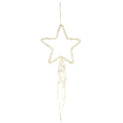Étoile à suspendre macramé crème 70 cm | 24 pièces