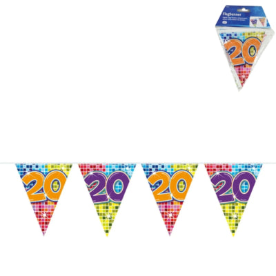 Ligne mini drapeau Folat 20 ans 3 mètres | 24 pièces