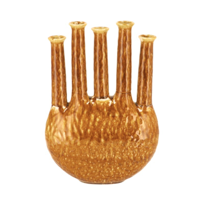 Vase Daan en bois courbé Inga Jahra marron 38 cm | 2 pièces