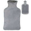 Bouillotte Relaxdays avec couvercle gris 2 l | 6 pièces