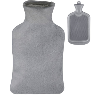 Bouillotte Relaxdays avec couvercle gris 2 l | 6 pièces