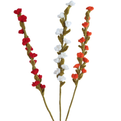 Fleur artificielle feutre 43 cm 3 assortis | 24 pièces