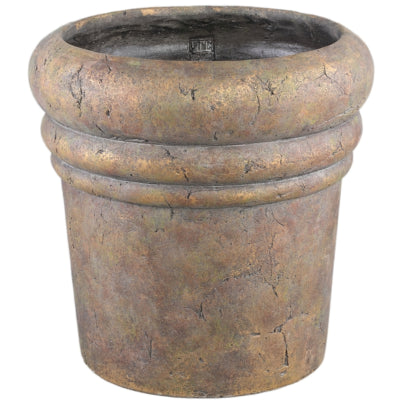 Ptmd pot de fleur Helena xxl marron 40 cm | 2 pièces
