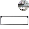 Woood étagère murale métal noir 50 cm | 6 pièces