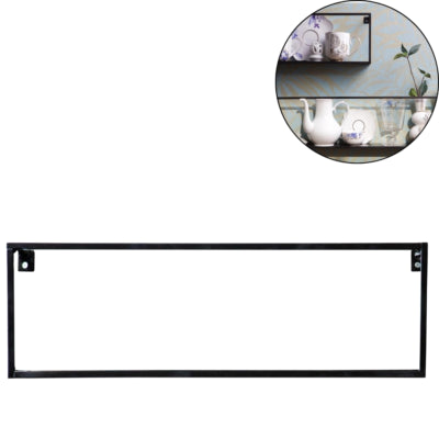 Woood étagère murale métal noir 50 cm | 6 pièces