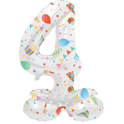 Folat ballon en aluminium debout 4 fête joyeuse 41 cm | 20 pièces