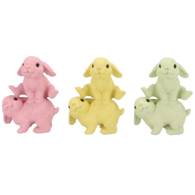 Daan Kromhout statue lapin saut pastel 20 cm 3 assortis | 6 pièces