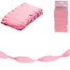 Folat guirlande torsadée papier crépon rose 6 mètres | 24 pièces