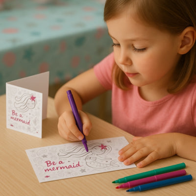 Amscan cartes d'invitation avec enveloppe soyez une sirène 14 cm 8 pièces | 20 pièces