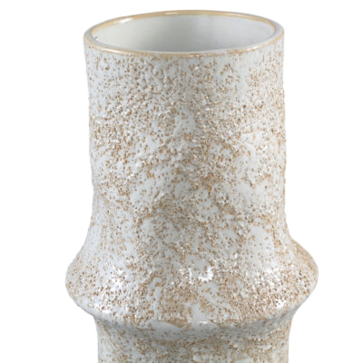 Vase Ptmd ivery céramique crème 30 cm | 4 pièces