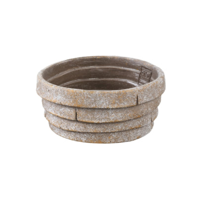 Ptmd pot de fleur bol shesheena gris s 18 cm | 16 pièces