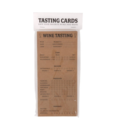 Cartes de dégustation de vins et de bières Senza 21 cm | 24 pièces