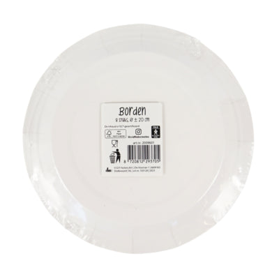 Assiettes jetables papier ressort 20 cm 8 pièces | 48 pièces