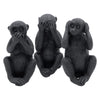 Image singes entendre voir silence noir 12 cm lot de 3 | 24 pièces
