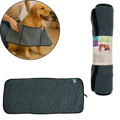 Serviette pour animaux Zooroyal gris bleu 80 x 35 cm | 8 pièces