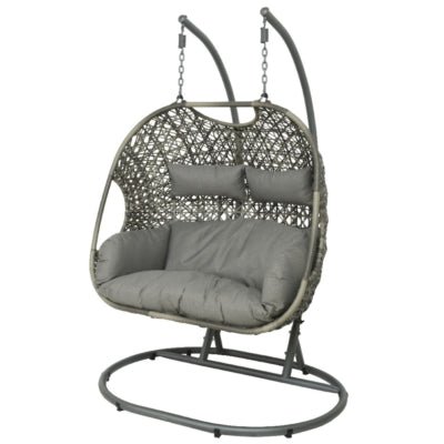 (r) Egg Chair fauteuil suspendu Palerme gris 196 cm