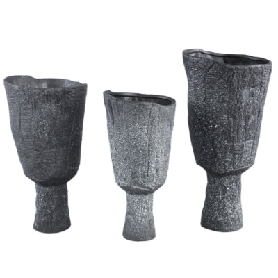 Ptmd pot de fleur nirah s anthracite 35 cm | 4 pièces