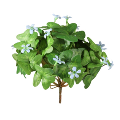 Fleur artificielle buisson d'oxalis bleu 20 cm | 12 pièces