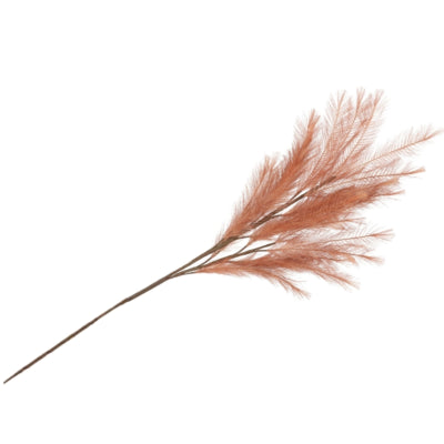 Daan branche artificielle en bois courbé plumes soie cognac 100 cm | 12 pièces