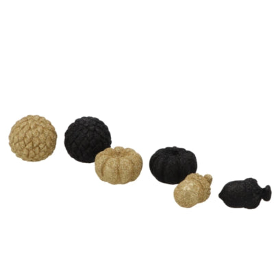 Daan benthout statue jingle doré noir 6 cm 6 assortis | 24 pièces