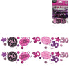 Amscan confettis 30 ans rose 34 g | 48 pièces