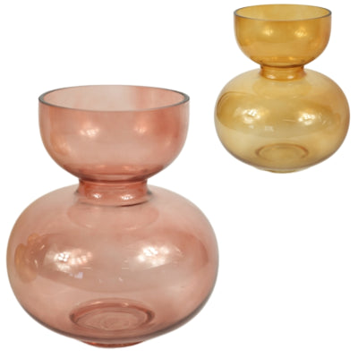 Vase verre 25 cm 2 assortis | 6 pièces