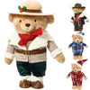 Décoration ours en peluche 30 cm 4 assortis | 16 pièces