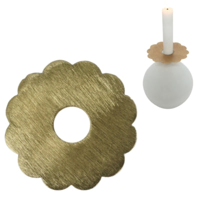 Stjernsund anneau de bougie fleur de loua couleur laiton 9,3 cm | 24 pièces