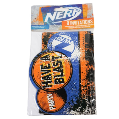 Amscan nerf cartes d'invitation et enveloppes 12 x 16 cm 8 pièces | 36 pièces