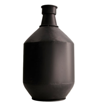 Vase métal noir 37 cm | 2 pièces