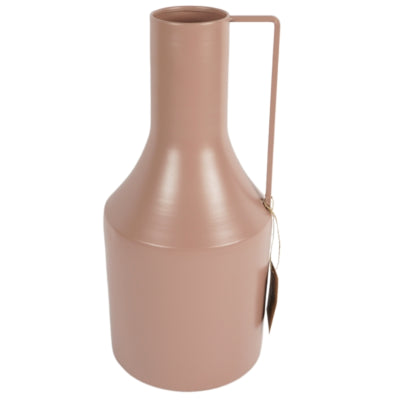 Vase bouteille métal vieux rose 33,5 cm | 6 pièces