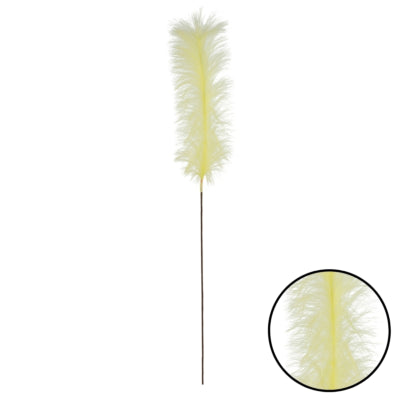Countryfield branche artificielle plume m jaune 112 cm | 24 pièces