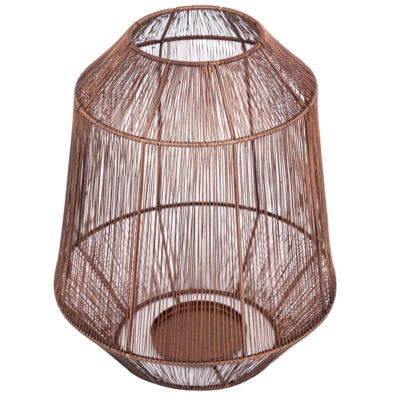 Ptmd lanterne justy m couleur cuivre 32 cm | 2 pièces