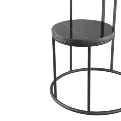 Ptmd table d'appoint Hilde marbre 81 cm | 2 pièces