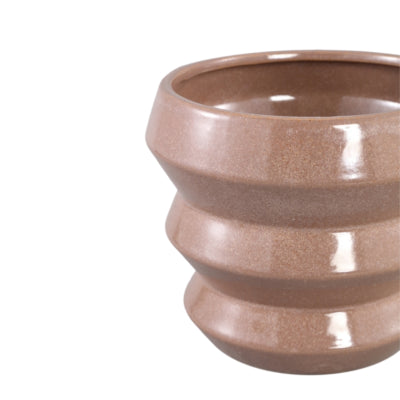Pot de fleur Ptmd tims m marron 13 cm | 12 pièces