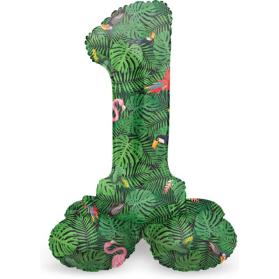 Folat Ballon en aluminium debout 1 ambiance jungle 41 cm | 20 pièces