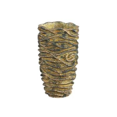 Ptmd pot de fleur vagues marron haut s 27 cm | 6 pièces