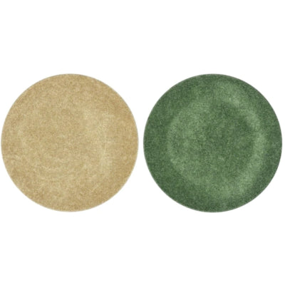 Assiette décorative mélamine brillant vert doré 22 cm 2 assortis | 18 pièces