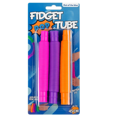Out of the blue fidget pop tube 13 cm 2 assortiment de 3 | 24 pièces