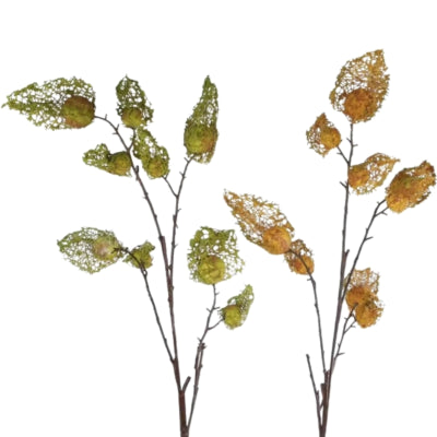 Branche artificielle physalis soie 125 cm 2 assortis | 8 pièces