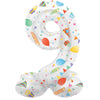 Folat ballon en aluminium debout 9 fête joyeuse 41 cm | 20 pièces